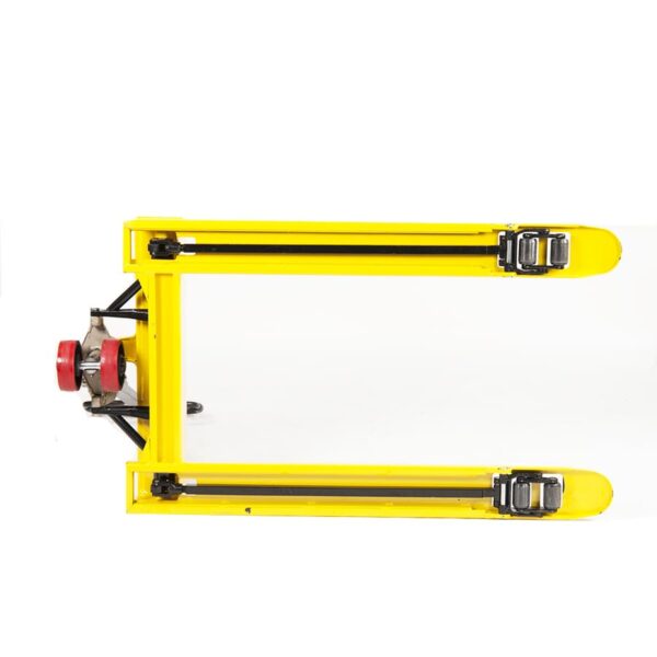 Patín hidráulico manual PWD-1500A 1500 kg Tipo Batman. Perfil bajo. Super ancho. Llantas direccionales poliuretano y llantas carga tandem acero. 33X48" - Image 3