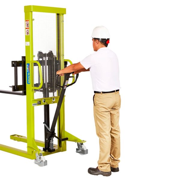 Apilador hidráulico manual HMS-1500N 1.6 m 1500 kg patas cerradas - Image 4