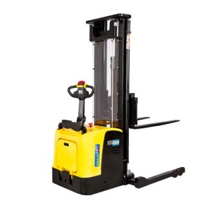 Apilador eléctrico WSE-1500P AC Lithium 4.5 m 1500 kg con batería de litio. Patas anchas ajustables. Uso pesado.