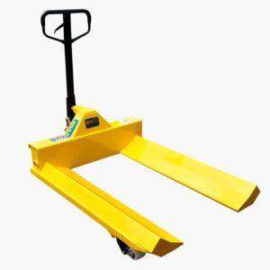 Patín hidráulico manual PRD-1000N 1000 kg para manejo de rollos. Llantas tándem Nylamid. 38X45"
