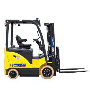 Montacargas eléctrico FBC-25-CT Li 4.8 M 2500 kg . Batería de litio.  Muy compacto. Llantas cushion. No manchante. Cuarta válvula y desplazador lateral