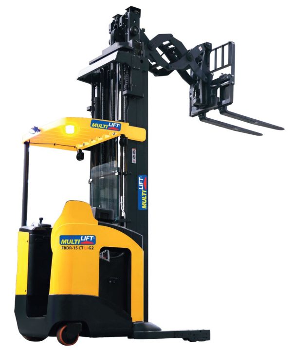 FBDR-15CT Li G2 – Montacargas Doble Reach con Batería de Litio