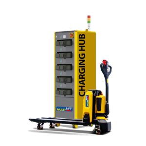 Patín eléctrico industrial EP-1500P AC MD Lithium PRO 1500 kg con batería de litio intercambiable. Listo para cargador de torre. Medium duty. Llantas poliuretano. 27x48"