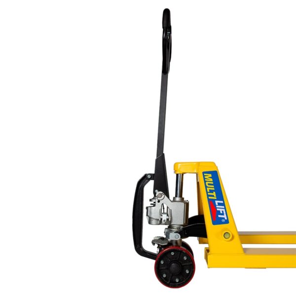 Patín hidráulico manual PEZD-2500P 2500 kg con mecanismo de autotracción mecánica. Llantas tandem poliuretano. 27x48" - Image 3