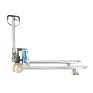 Patín hidráulico manual PID-2000N 2000 kg Acero Inoxidable Grado 304. Llantas tándem Nylamid. 27x48"