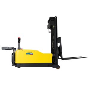 Apilador eléctrico SEC-1500P AC TRIPLEX Lithium (FREE LIFT) 5.0 M 1500 kg con batería de litio. Contrabalanceado. Uso pesado.